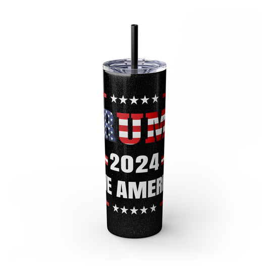 Trump 2024 Skinny Tumbler with Straw, 20oz