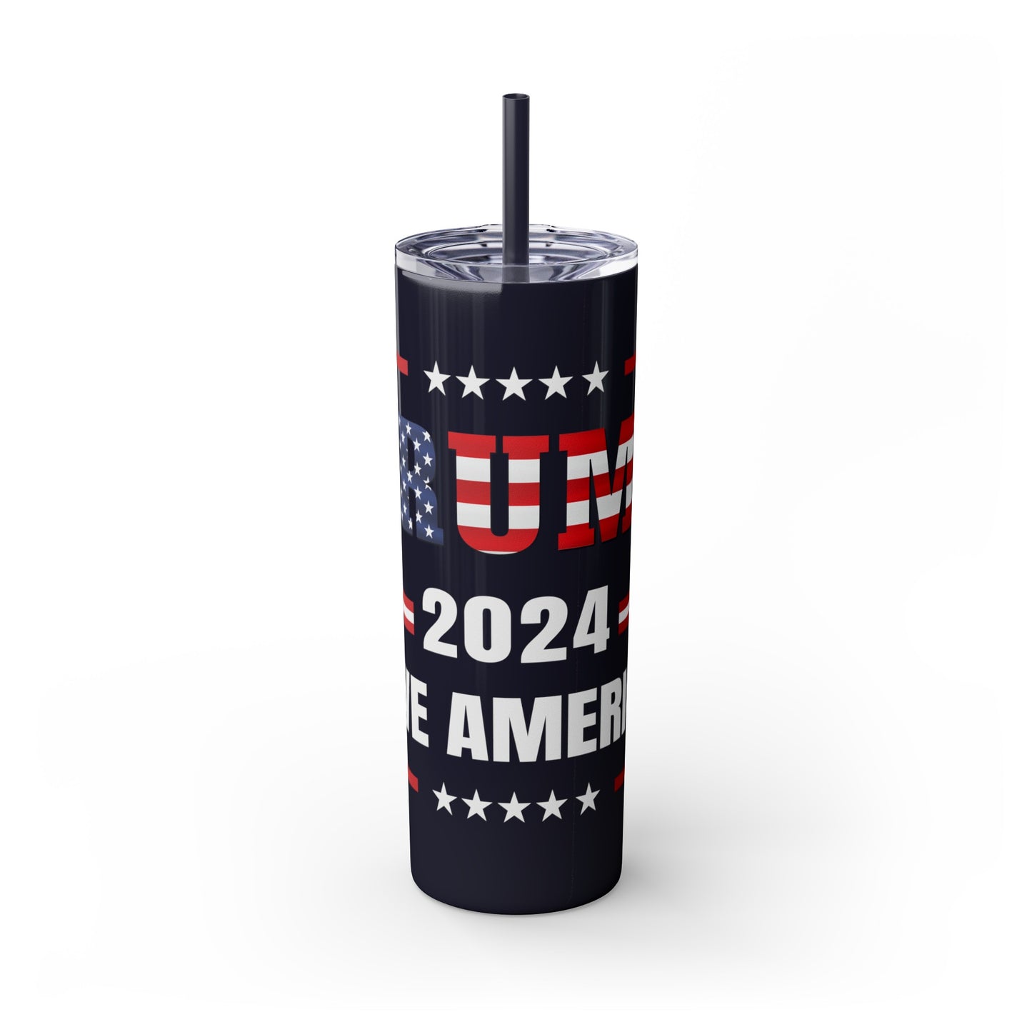 Trump 2024 Skinny Tumbler with Straw, 20oz