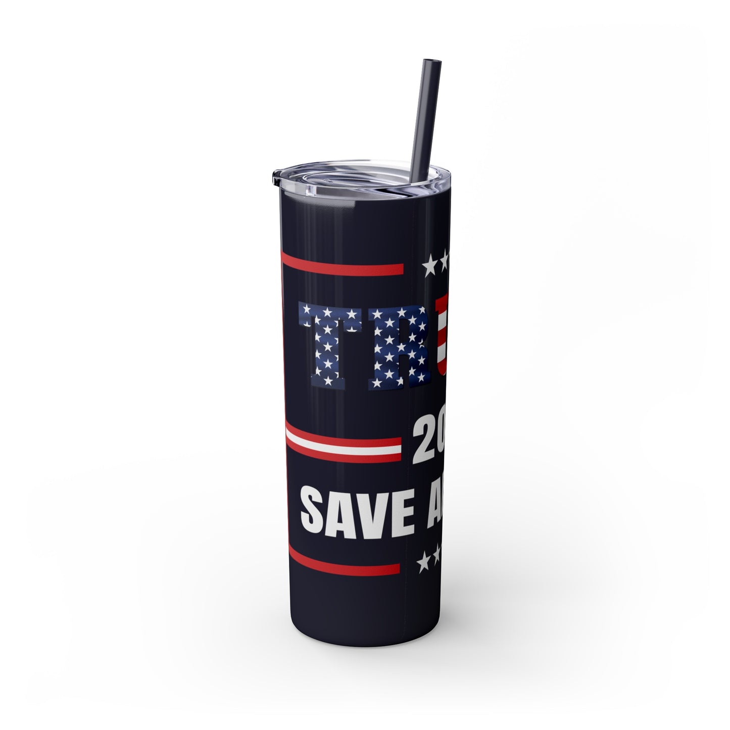 Trump 2024 Skinny Tumbler with Straw, 20oz